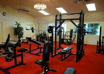 Fitness Center Strength and Conditioning Equipment at Scottsmen Too Apartments, Clovis